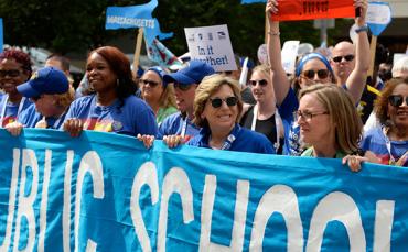 Randi Weingarten at public education rally