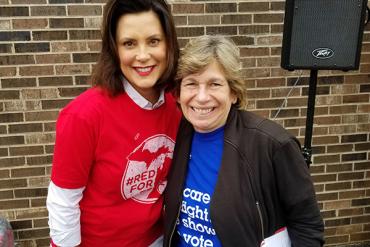 Randi Weingarten with Gretchen Whitmer