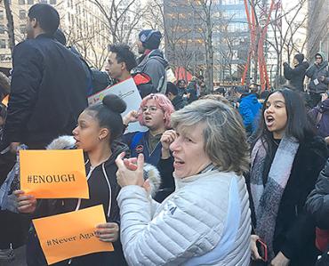 Randi Weingarten en la huelga dirigida por estudiantes