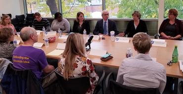 tony Evers, Randi Weingarten, U WI Pt. Stevens 