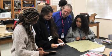 John Clark with students