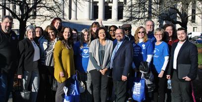 AFT members on Lobby Day