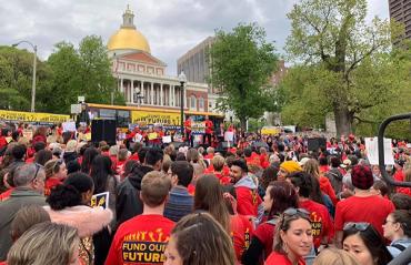 AFT MA funding rally