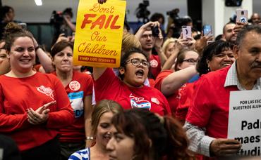 los huelguistas animan en Chicago