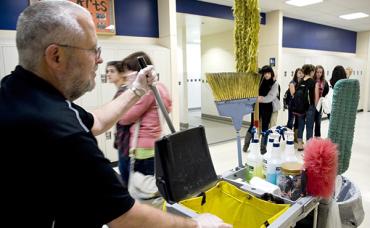 custodian at work