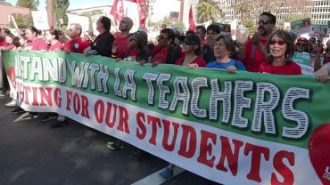 Randi Weingarten en la marcha de UTLA