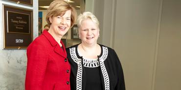 Patt Moon Updike with Sen. Baldwin