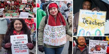 UTLA strike photo collage