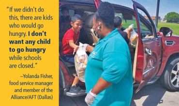 “If we didn’t do this, there are kids who would go hungry. I don’t want any child to go hungry while schools  are closed.” –Yolanda Fisher