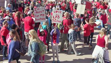 Fund Our Future picketing