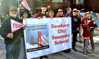 United Educators of San Francisco rally
