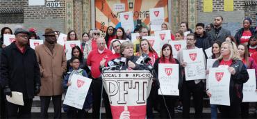 Randi Weingarten at PFT rally