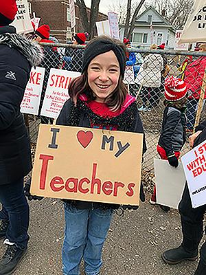 St. Paul student on strike line