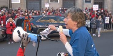 Randi Weingarten en Scranton, PA huelga