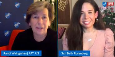 randi weingarten and sari beth rosenburg on telephone town hall jan 2021