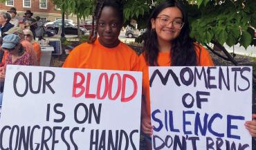 Niños del NYSUT en el mitin March For Our Lives.