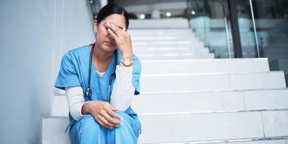 Stressed nurse