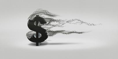 Graphic of dollar sign in grayscale