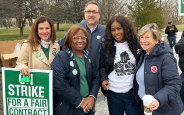 Chicago State Univ leader with Randi Weingarten