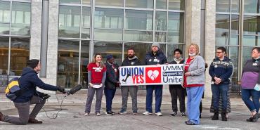 Vermont health professionals standing together