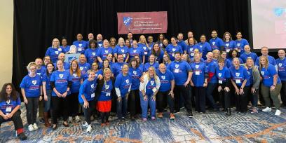 Foto de enfermeras y profesionales de la salud de la AFT en la Conferencia de Asuntos Profesionales de este año en Baltimore.