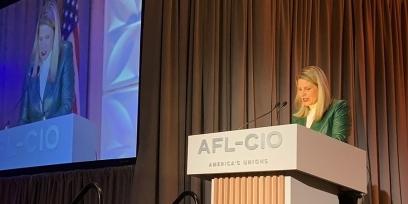 Liz Shuler, presidenta de la AFL-CIO