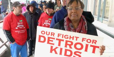 Ruby Newbold on the picket line