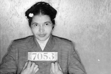 Mugshot photo of Rosa Parks