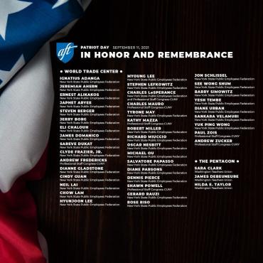 list of AFT 9/11 losses