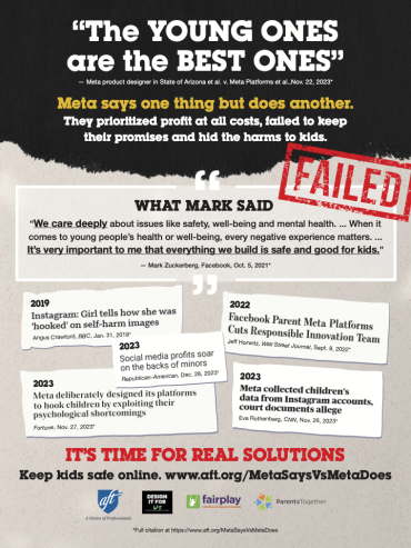 Meta says one thing but does another