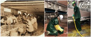 Left, National Child Labor Committee collection, Library of Congress, Prints and Photographs Division. Right, U.S. Department of Labor.