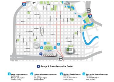 mapa del área del centro de convenciones