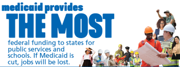 Medicaid provides the most federal funding to states for public services and schools. If Medicaid is cut, jobs will be lost.
