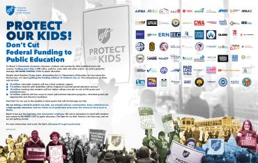 Protect Our Kids! Don't Cut Federal Funding to Public Education