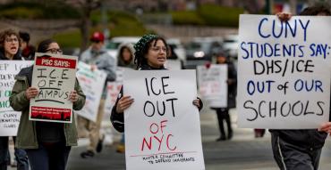 PSC participated in a student-led protest.