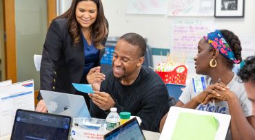 Teachers laughing