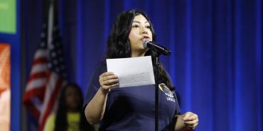 Alejandra Lopez, president of the San Antonio Alliance of Teachers and Support Personnel, describes her local’s MOVE grant work.