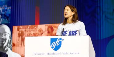 Melinda Person, president of New York State United Teachers