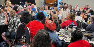The PSRP breakfast crowd loved the "Motown Diva," Lynn Marie Smith. 