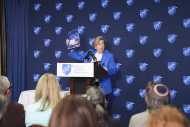 Photo of Randi Weingarten, AFT President Announcing the 10-Point Plan at the National Press Club, May 2026