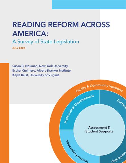 Portada del informe - Reforma de lectura en todo Estados Unidos: una encuesta de legisladores estatales, julio de 2023