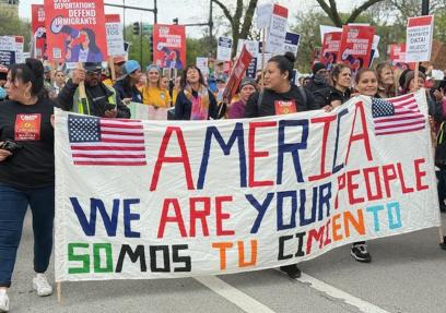 Immigrant advocates turned out in force during a May Day event in Chicago.