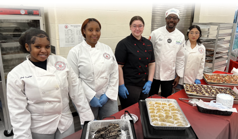 Photo of students in a culinary class