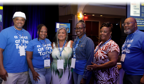 AFT members with AFT Executive Vice President Evelyn DeJesus at TEACH 25